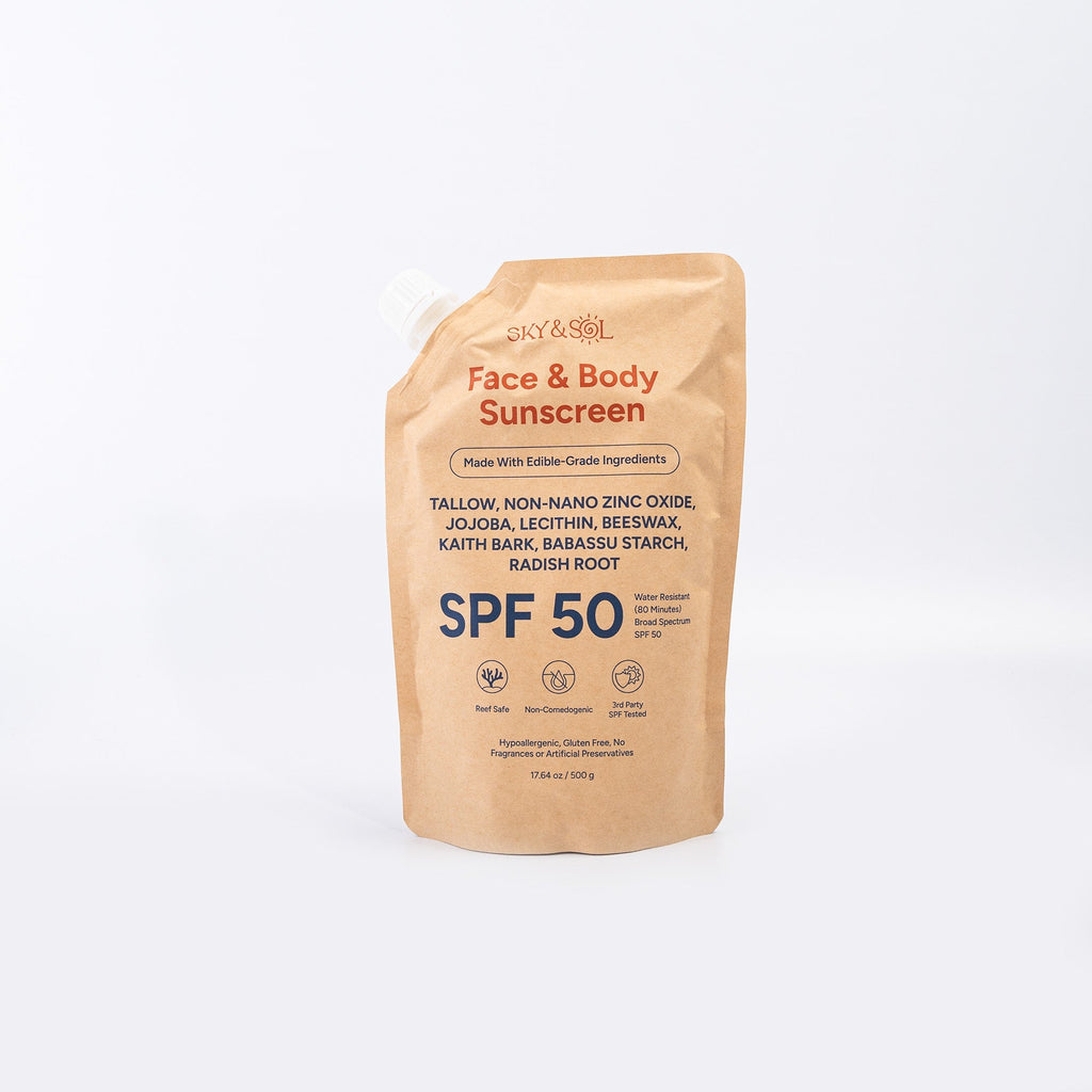 Face and Body Sunscreen Kraft Bag SPF 50 - 500g