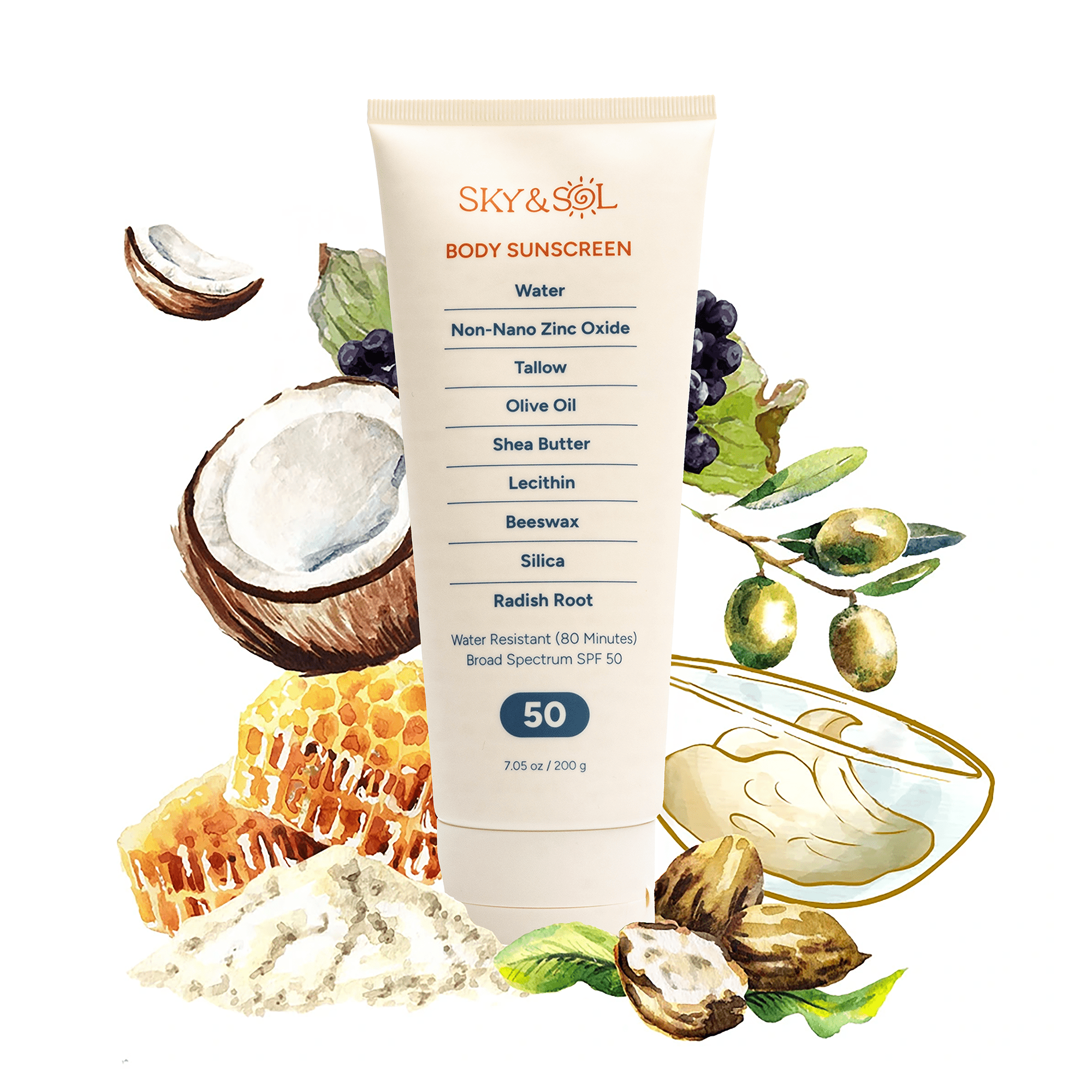 Sky and Sol Body Sunscreen SPF 50 7.05 oz (INT)