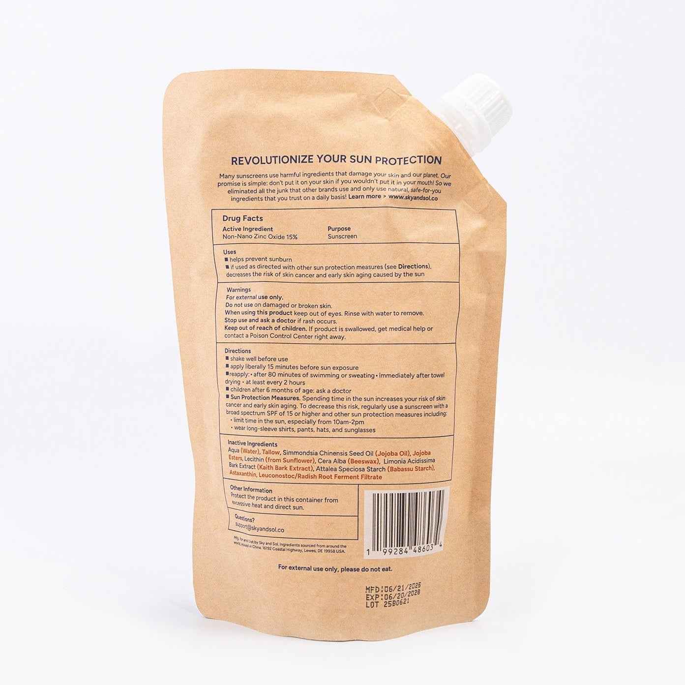 Sky and Sol Everyday Sunscreen SPF 30 - 500g